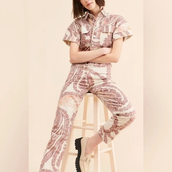 Free people We The Free Marci Printed Paisley Coverall Jumpsuit - Picture 4 of 9